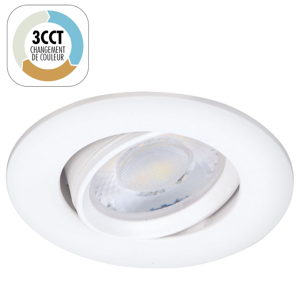 Spot LED encastrable dimmable orientable Blanc - Iris ARIC