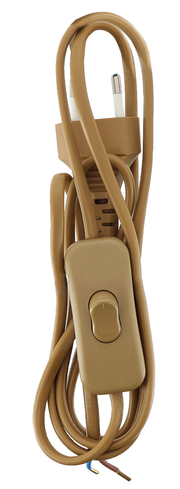 Interrupteur à Cordon Avec Chaîne 150 Cm - Doré - Diamètre 8 Cm - Pour éclairage Salle De Bain, Ventilateur, Store