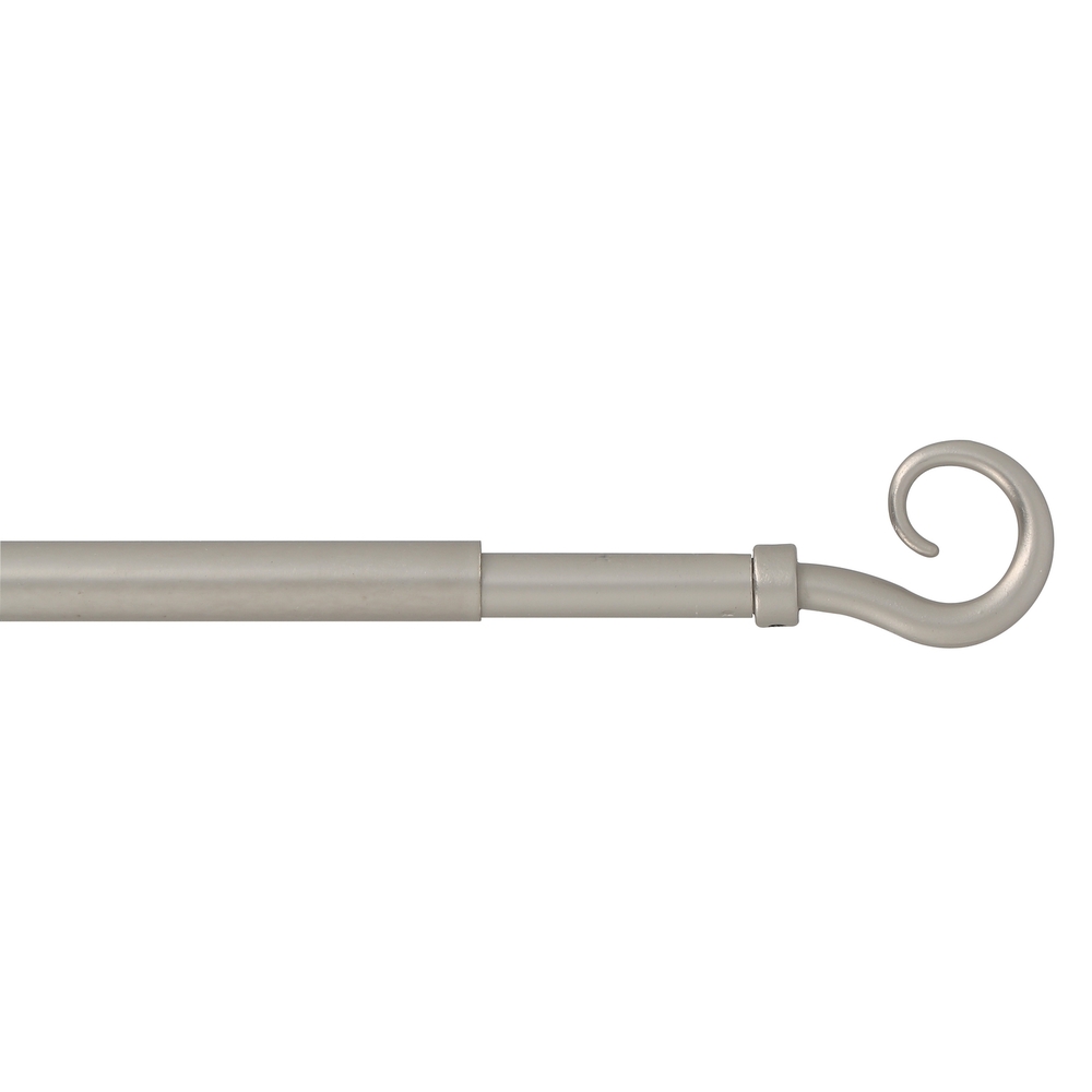 Tringle de vitrage extensible en métal de 0.6 à 1 m diam 10 mm Finition Nickel mat - MOBOIS
