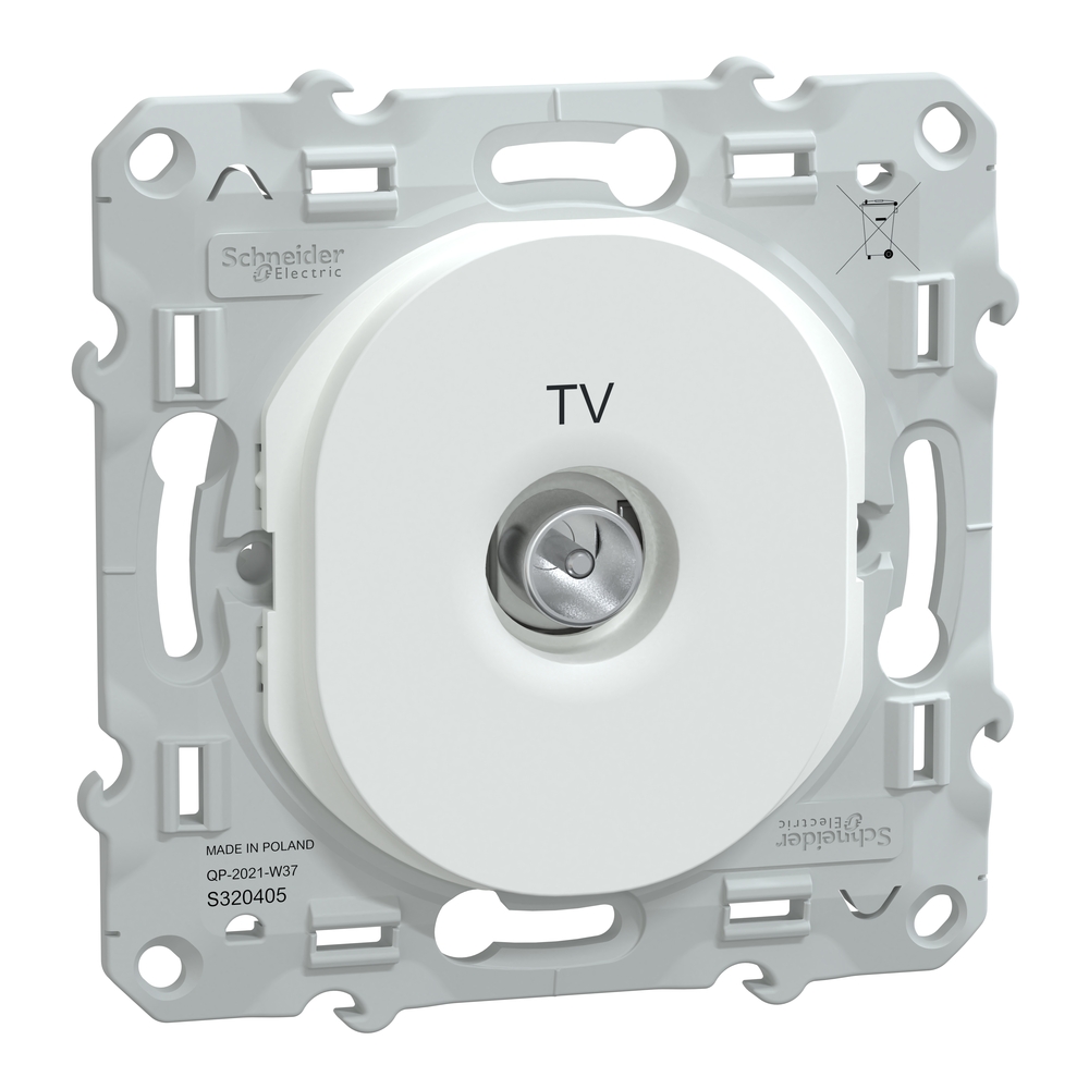 Prise tv à assembler Ovalis blanc - Schneider Electric