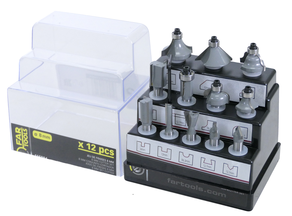 Fraise à Feuillure à Tige De 8 Mm Avec 6 Roulements Pour Plusieurs Profondeurs 286 Mm 222 Mm 1905 Mm 159 Mm 127 Mm 952 Mm Outil De Menuiserie 84152232