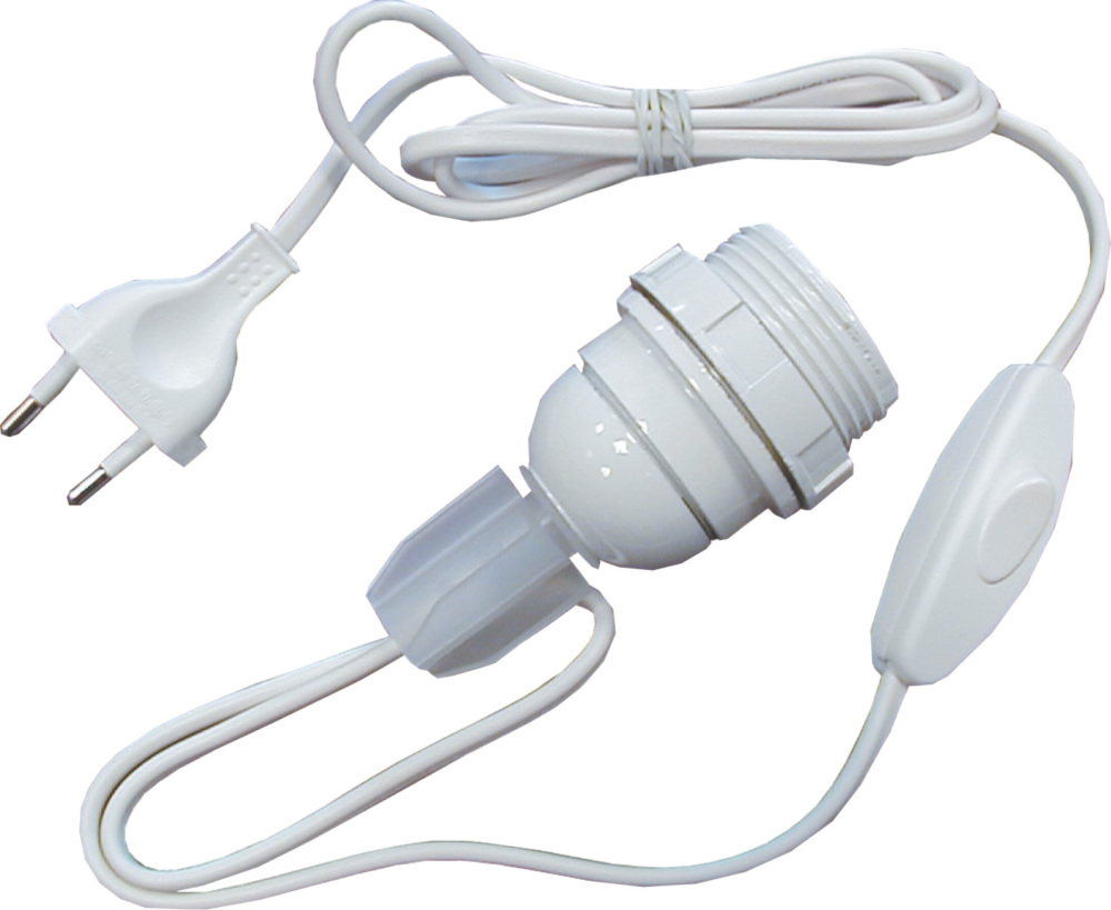 2 Douilles E14 Avec Interrupteur Et Câble 1.8m - Pour Lampadaires Et Lustres