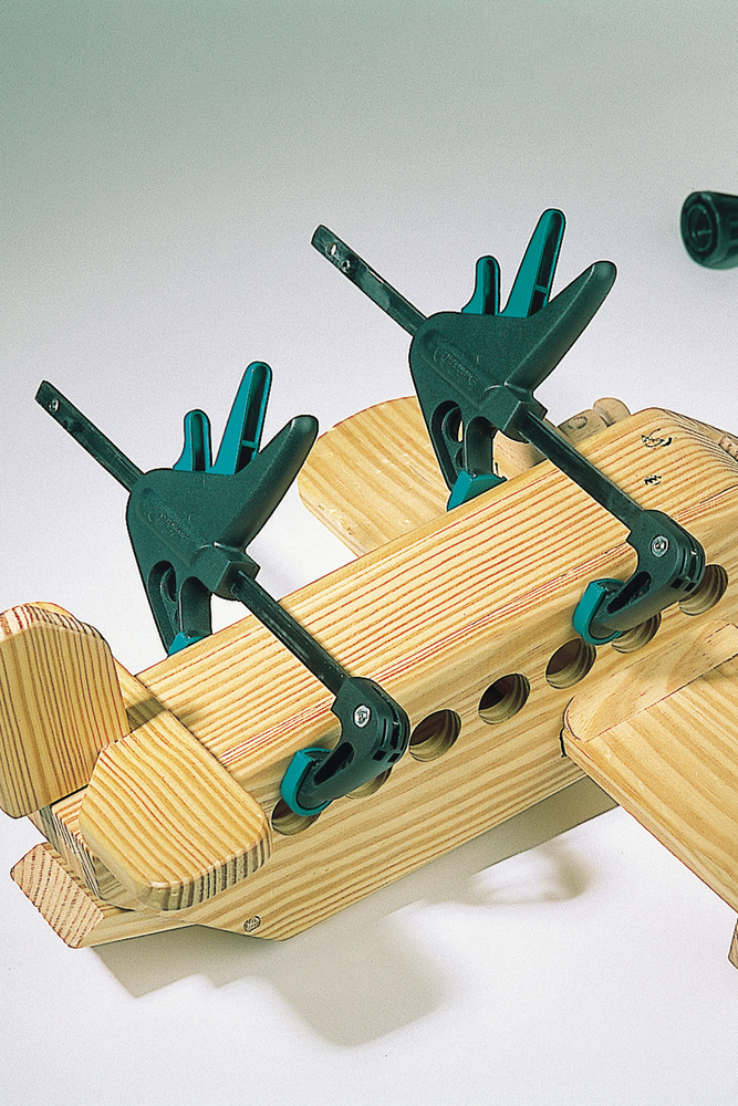 Set 8 Serre-joints à Ressort Wolfcraft FZ 40 - Force 1200g - Pour Bricolage Et Modélisme - Prise Ergonomique