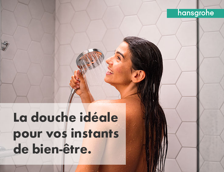 Barre de douche et combiné  Barre de douche, combiné et douchette