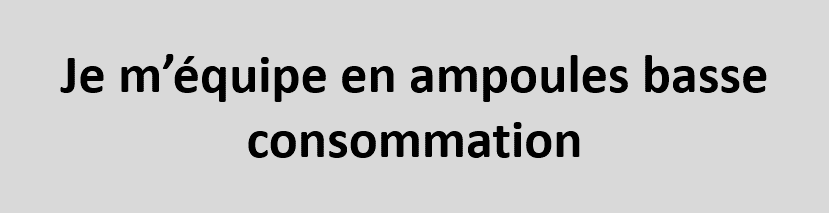 Je m'équipe en ampoule basse xonsommation
