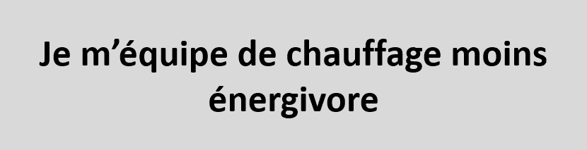 Je m'équipe d'un chauffage moins energivore