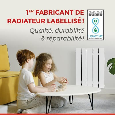 Radiateur à inertie céramique Silhouette 1000W blanc - UNIV'R CHAUFFAGE -  le Club