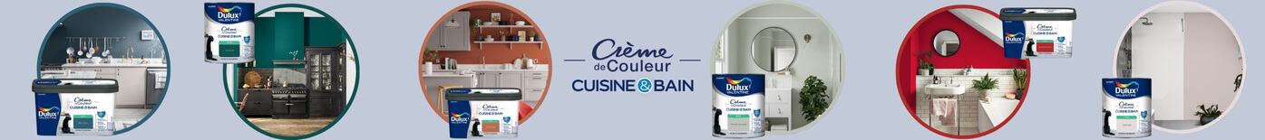 peinture crème de couleur akzo nobel marque dulux valentine pour cuisine et salle de bains