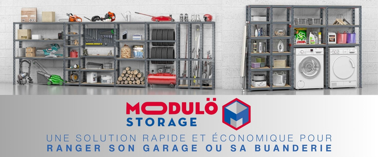 Etagère et armoire de rangement métallique marque MODULO STORAGE