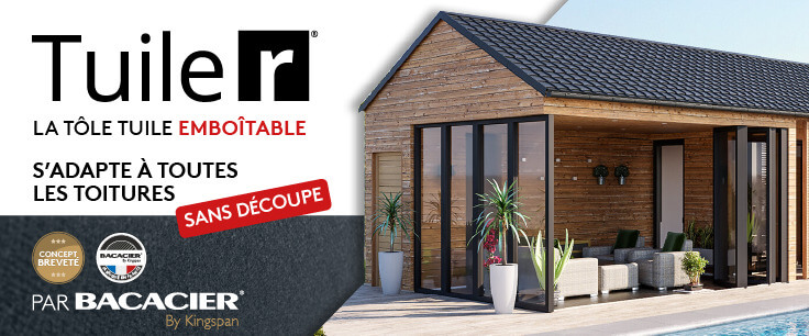 toiture légère en plaque tuile'r repositionnable en acier texturé