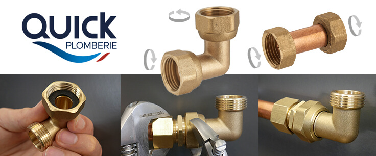 Raccord à visser marque QUICK PLOMBERIE de COMPTOIR DE PICARDIE