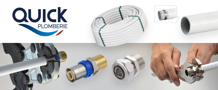 Tube et raccord multicouche marque QUICK PLOMBERIE de COMPTOIR DE PICARDIE