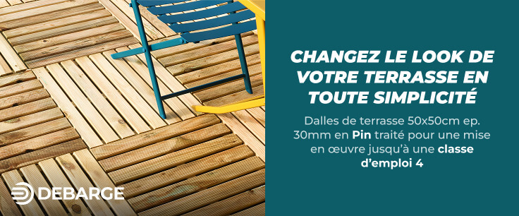 Dalle de terrasse en bois marque DEBARGE