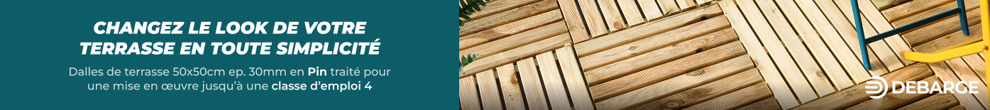 Dalle de terrasse en bois marque DEBARGE