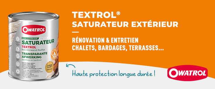 Saturateur et huile de protection bois extérieur marque DURIEU OWATROL TEXTROL