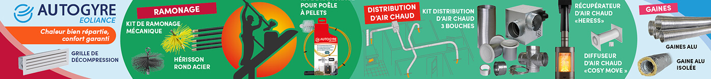 Outillage pour ramoner les poêles / cheminées Marques AUTOGYRE et DMO