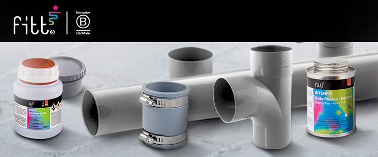 Raccords pour les évacuations des eaux sur les bâtiments marque FITT