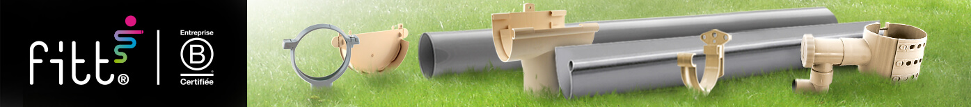 Gouttières et évacuations des eaux de la marque FITT