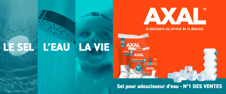 pastilles et blocs de sel pour adoucisseur d'eau Axal