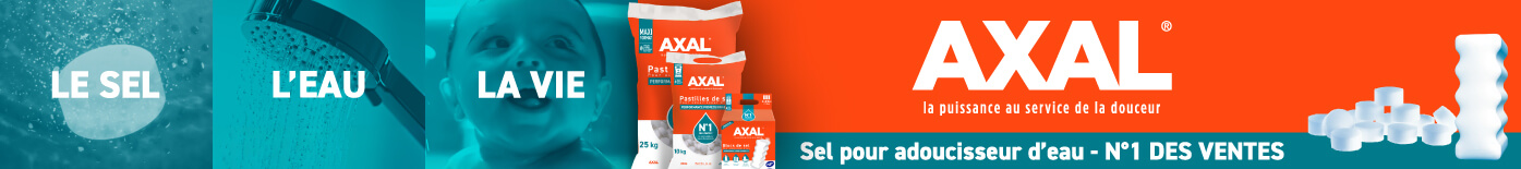 pastilles et blocs de sel pour adoucisseur d'eau Axal