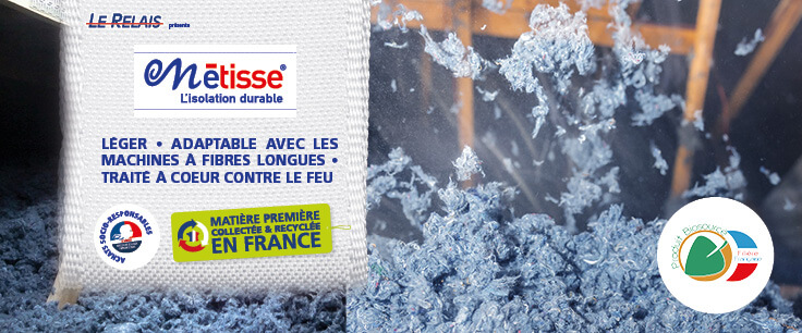 isolation avec des matériaux recyclés le relais métisse
