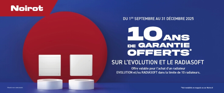 Radiateurs à inertie marque noirot de chez MULLER INTUITIV 