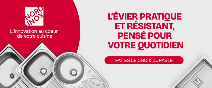 Evier un bac en inox marque NORD INOX