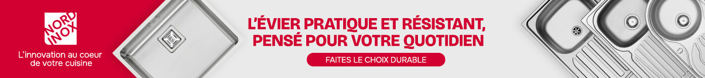 Evier un bac en inox marque NORD INOX