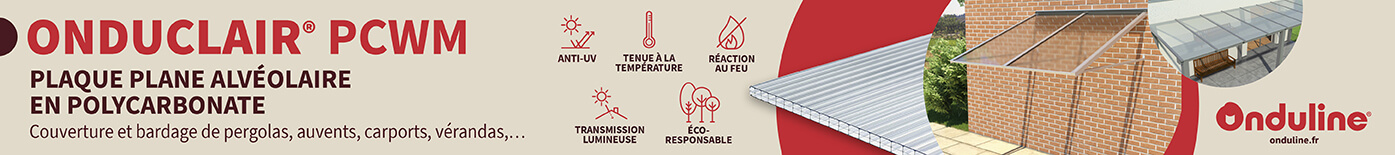 Plaques alvéolaires et accessoires marque ONDULINE