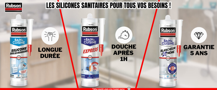 RUBSON Mastic pour salle de bains - cuisine et joint silicone