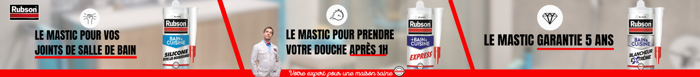 RUBSON Mastic pour salle de bains - cuisine et joint silicone
