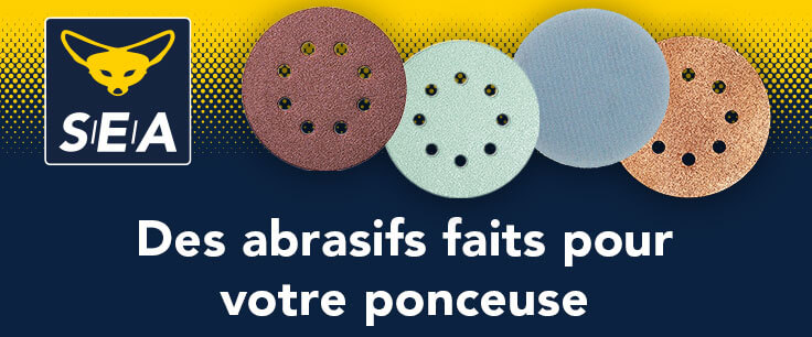 Abrasif et plateau SEA pour ponceuse excentrique