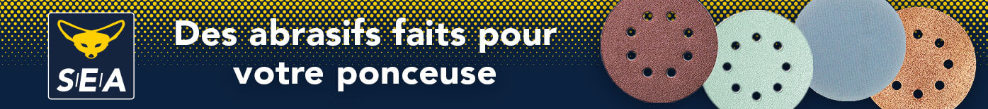Abrasif et plateau SEA pour ponceuse excentrique
