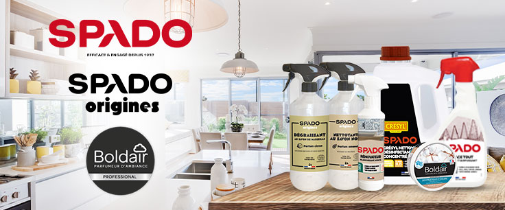 Nettoyant multi-usage et produit désinfectant marque SPADO
