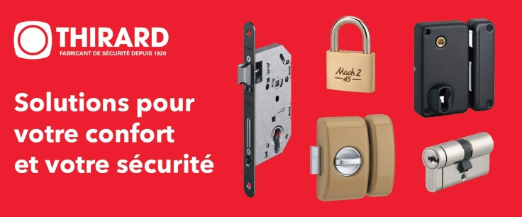 Poignée, serrure et protection de la porte marque THIRARD