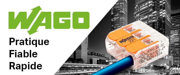 gamme wago Domino, connecteur de câble, cosse et isolant