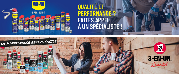 lubrifiant et dégrippant WD-40 / 3 EN UN 