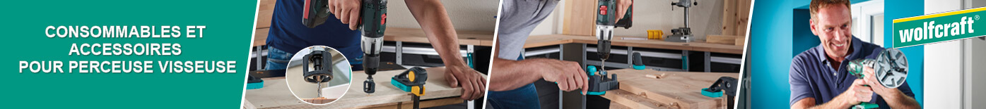 Consommables et accessoires pour perceuse visseuse de la marque Wolfcraft