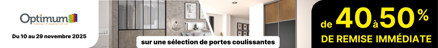 Promotion portes coulissantes OPTIMUM - Prenez rendez-vous avec un expert client