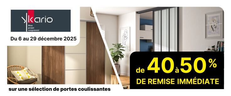 Promotion portes coulissantes YKARIO - Prenez rendez-vous avec un expert client
