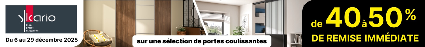 Promotion portes coulissantes YKARIO - Prenez rendez-vous avec un expert client