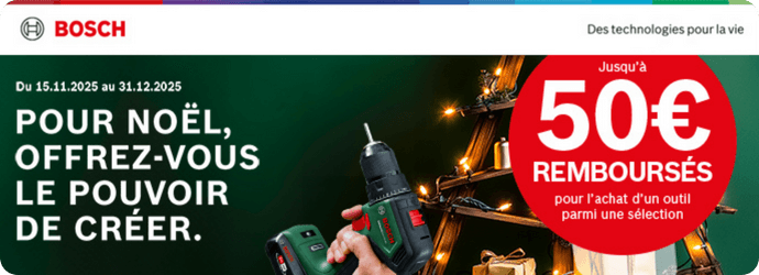 Offre de remboursement BOSCH DECEMBRE 2025