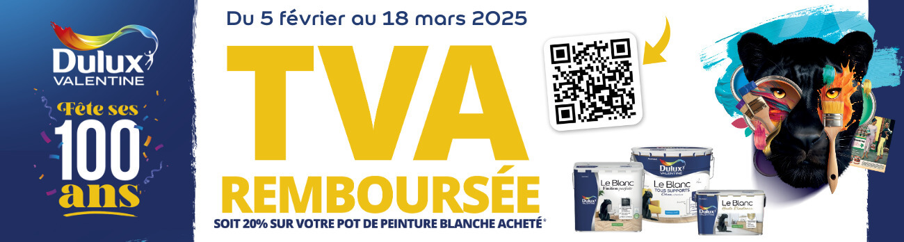 offre remboursement akzo nobel dulux valentine TVA rembours&eacute;e sur votre pot de peinture blanche