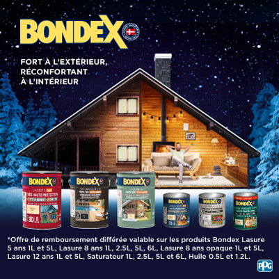 offre de remboursement pour tout achat de produits BONDEX