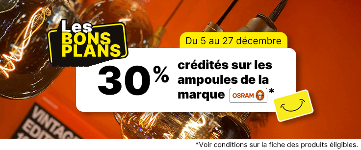 remise 30% sur les ampoules OSRAM