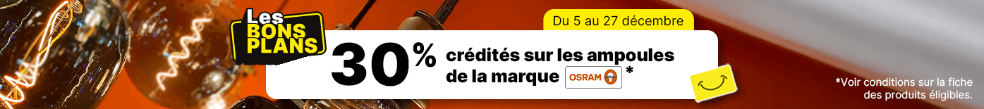 remise 30% sur les ampoules OSRAM