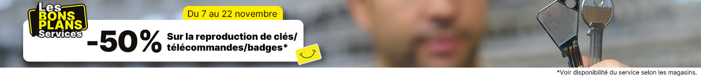OFFRE BONS PLANS SERVICES REPRODUCTION DE CLÉS ET TÉLÉCOMMANDES