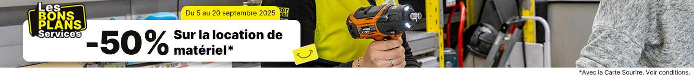 OFFRE BONS PLANS SERVICES LOCATION DE MATERIEL
