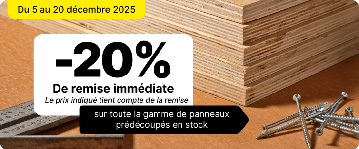 Offre promo bois prédécoupés 