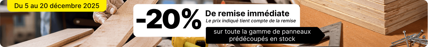 Offre promo bois prédécoupés 